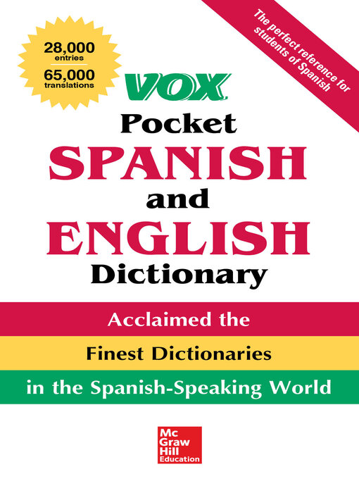 Title details for Vox Pocket Spanish-English Dictionary by Vox - Available